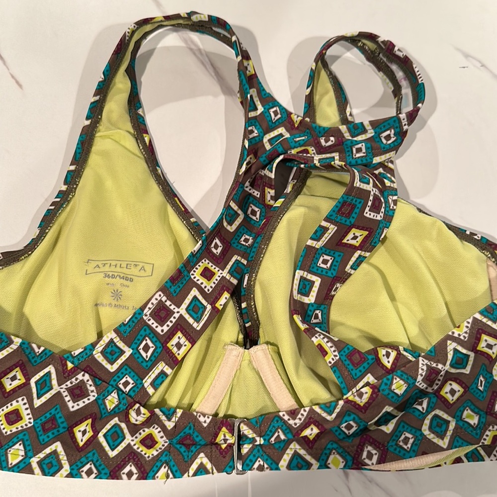 Athleta Geometric Pattern Underwire Bikini Top Ra… - image 4
